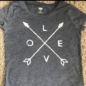 Gray love tee